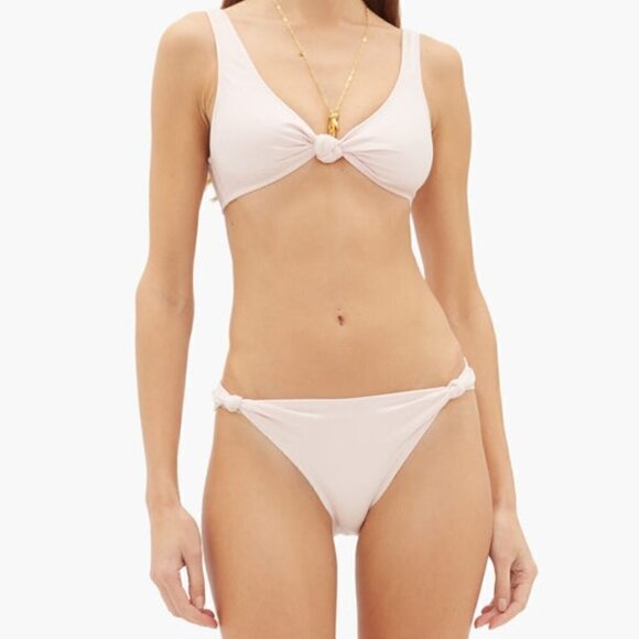 New Solid & Striped The Jade Rib Ballet P Barbie Pink Swim Bikini Bottom Small - Picture 6 of 16